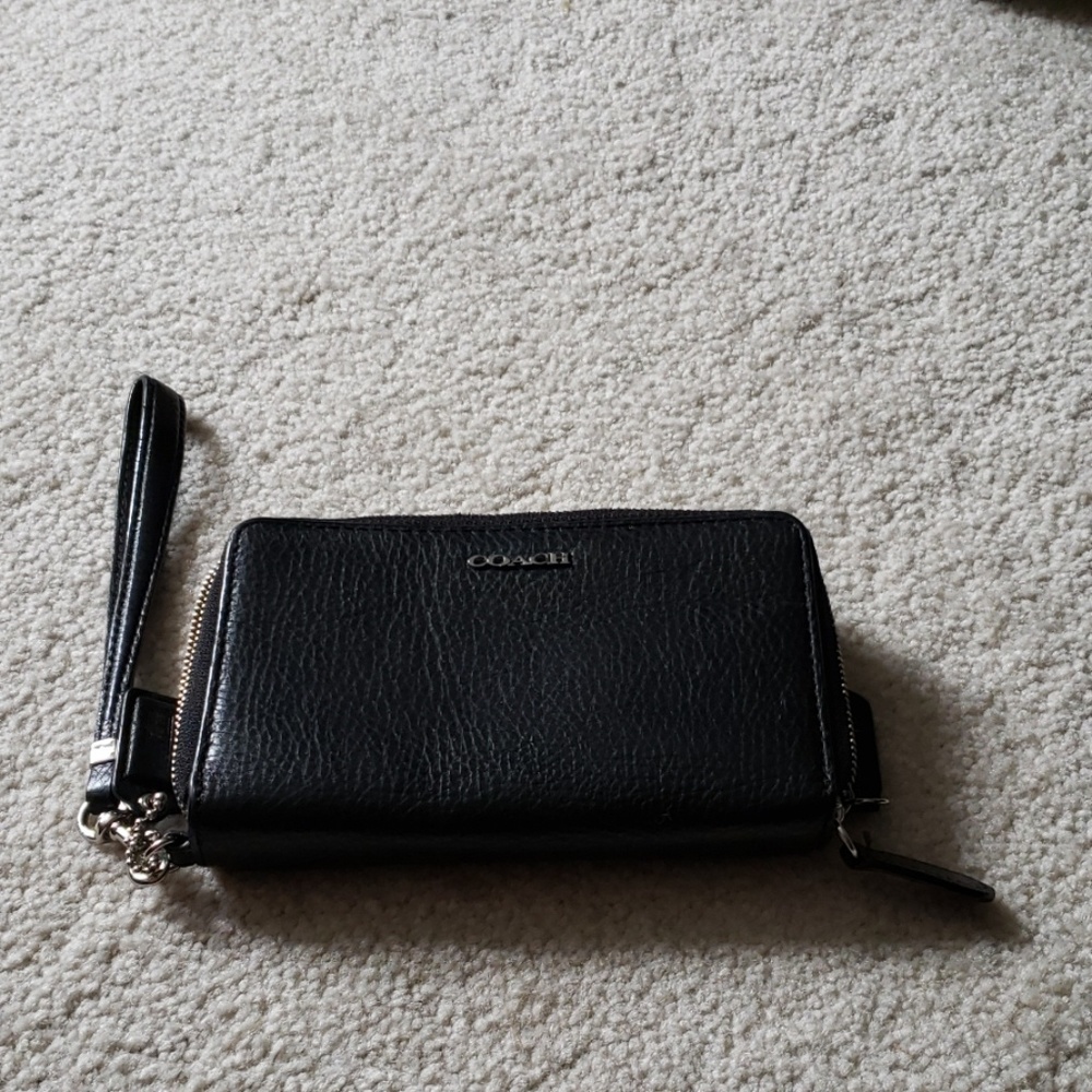 Coach wallet with wrist strap